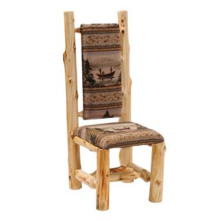 Traditional Cedar Log High Back Side Chair