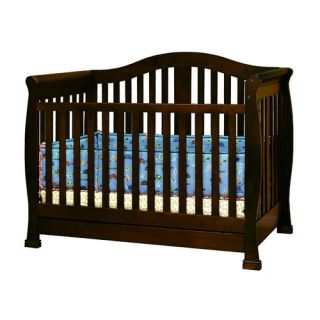 Athena Spring Convertible Crib with Toddler Rail in Espresso