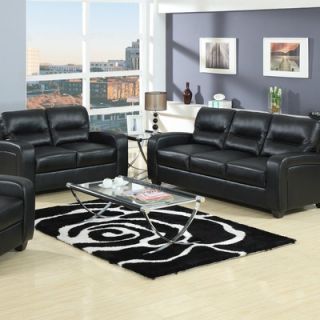 Wholesale Interiors Baxton Studio Duncan Leather Modern Sofa Set