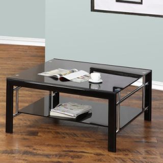 Powell Square Coffee Table in Gloss Black
