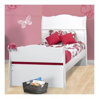 Nexera Dixie Twin Trundle Sleigh Bed in White   314903 Set