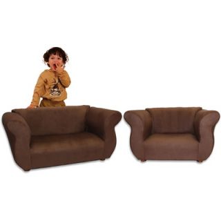 Fantasy Furniture Kids Fancy Microsuede Sofa and Chair Set