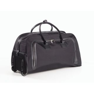 Clava Leather 21 2 Wheeled Carry On Duffel   66 1001BLK