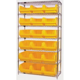 Stor 7 Shelf Unit with Magnum Bins (74 H x 42 W x 18 D) with