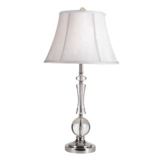 TransGlobe Lighting Modish Crystal Table Lamp in Polished Chrome