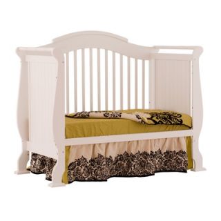 Storkcraft Valentia Fixed Side Convertible Crib in White   04587 251