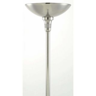 Servo Torchiere Floor Lamp in Polished Steel