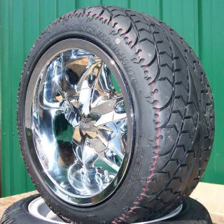 New 12 Chrome Golf Cart Wheels on Low Profile Tires