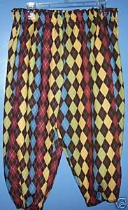 Loud and Wild Golf Knickers Pants Brown Argyle Cotton One Size Fits