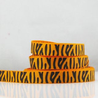 50 Yards 3 8 9mm Lot Printed Orange Zebra Grosgrain Ribbon