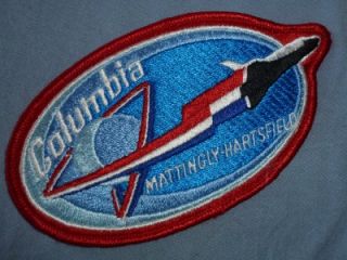 Patch NASA Columbia Mattingly Hartsfield Embroiderred Period Vintage