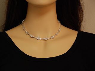 Gregg Ruth 18K White Gold Diamond Square Necklace WOW