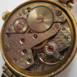 Ladies Rolex Cased 9ct Watch with Gem Set Winder