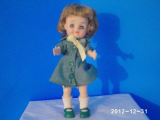 VTG Effanbee Girl scout doll 8inch original dress and underwear sleep