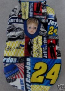24 JEFF GORDON SQUARES FLEECE BABY INFANT CAR SEAT COVER NEW WITHOUT