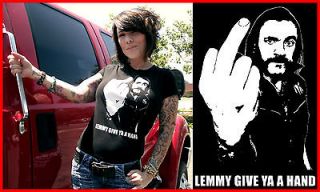 LEMMY GIVE YA A HAND Womens T shirt Motorhead Lemmy Kilmister