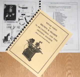 Brown Sharpe Old 13 Universal Grinder Parts Manual