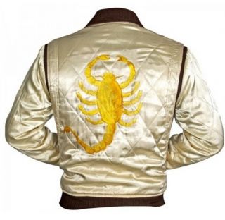 Slim Fit Drive Gosling Trucker Jacket with Embroidered Scorpion
