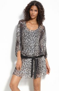 495 Haute Hippie Peasant Leopard Print Dress Size Medium M
