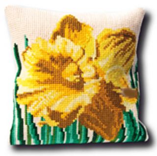 Thea Gouverneur Counted Cross Stitch Kit 15 x 15 Narcis Pillow 4004