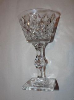 12 HTF ca 1920s Hawkes Cut Glass Delft Diamond 6 1/2 Champagne Tall