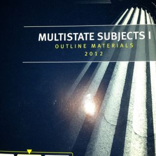 Kaplan Multistate Subjects Outline Materials 2012 2013