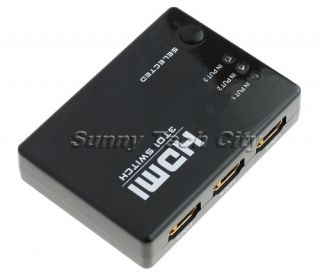 Port HDMI Audio Video Switch 1080p Splitter Remote