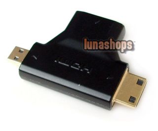 A01 HDMI Female to Mini Micro Male T Shape 90 Degree Converter Adapter