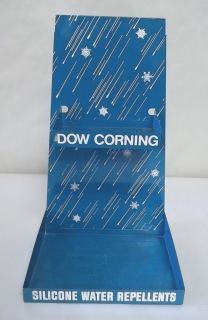 DOW CORNING SILICONE WATER REPELLENTS Metal Tin Store Display Rack