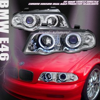 CHROME HALO RIMS PROJECTOR HEAD LIGHTS LAMPS CORNER SIGNAL 99 01 BMW