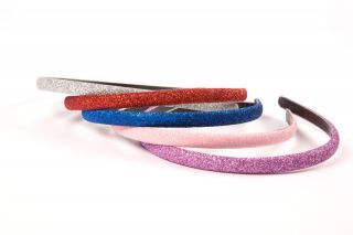 Bling Glitter Headbands Girls Hair Accessories Clip Comb Teeth Pink