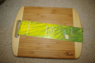 True Bamboo Wood Cutting Board w Handle 9 x 12 New Gift Idea Kitchen