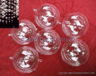Set of 6 60mm Hanging Decor Glass Balls  Wedding Event Party Decor