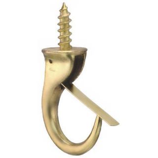  Hardware 752970 4 Count 7 8 Bright Brass Safety Cup Hooks