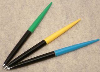 NOS Parker Jotter Desk Ball Points Early FineThread Green Blue Yellow