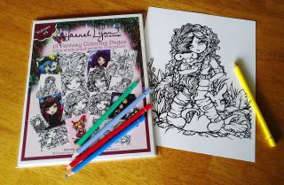   Coloring Book Pages Fairies Mermaids Vampires Hannah Lynn Art Vol 3