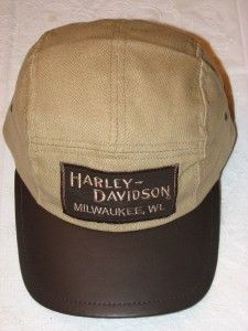 Harley Davidson Vintage Leather RR Hat Cap New