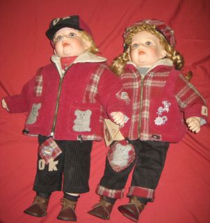 Jamie Lee Collection 24 Twin Porcelain Doll Twins