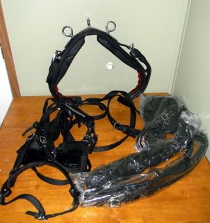 New Horse Size Nylon Driving Harness Complete Buggy Harness Set