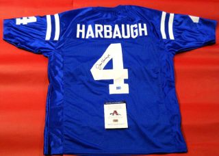 Jim Harbaugh Autographed Indianapolis Colts Jersey AAA San Francisco