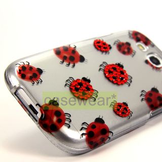 Luxmo Lady Bugs Gem Diamond Bling Hard Case Cover for Samsung Galaxy s