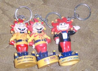 Lady Luck Hotel Casino Mad Money Jester Key Chains