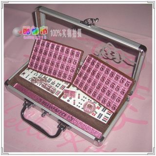 New Sanrio Hello Kitty Mini Size Mahjong Game Set Pink
