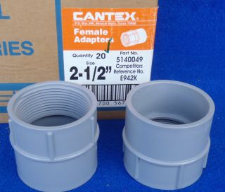 Female Adapter 2 Cantex 5140049 PVC Conduit E942K Fitting