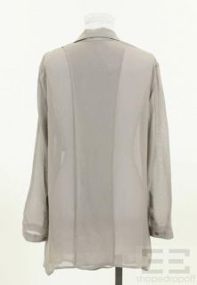 Helmut Lang for Intermix Taupe Sheer Blouse Size M