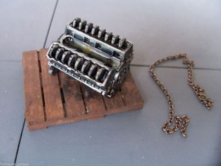 Greasy Engine Block with Weathered Pallet 1 18 Scale 