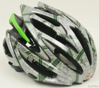 Bell Volt Silver Green Rocker Bicycle Helmet New