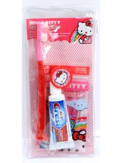 Hello Kitty Toothbush Gift Set Kit in Zip Pouch Christmas Stocking