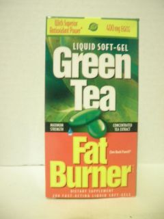 Green Tea Fat Burner 200 Fast Acting Soft Gels 400EGCG