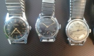 Lot of Vintage Watches Benrus Helbros Harvel Etc